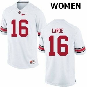 Women's Ohio State Buckeyes #16 Jagger LaRoe White Nike NCAA College Football Jersey Season ZAW1344HJ